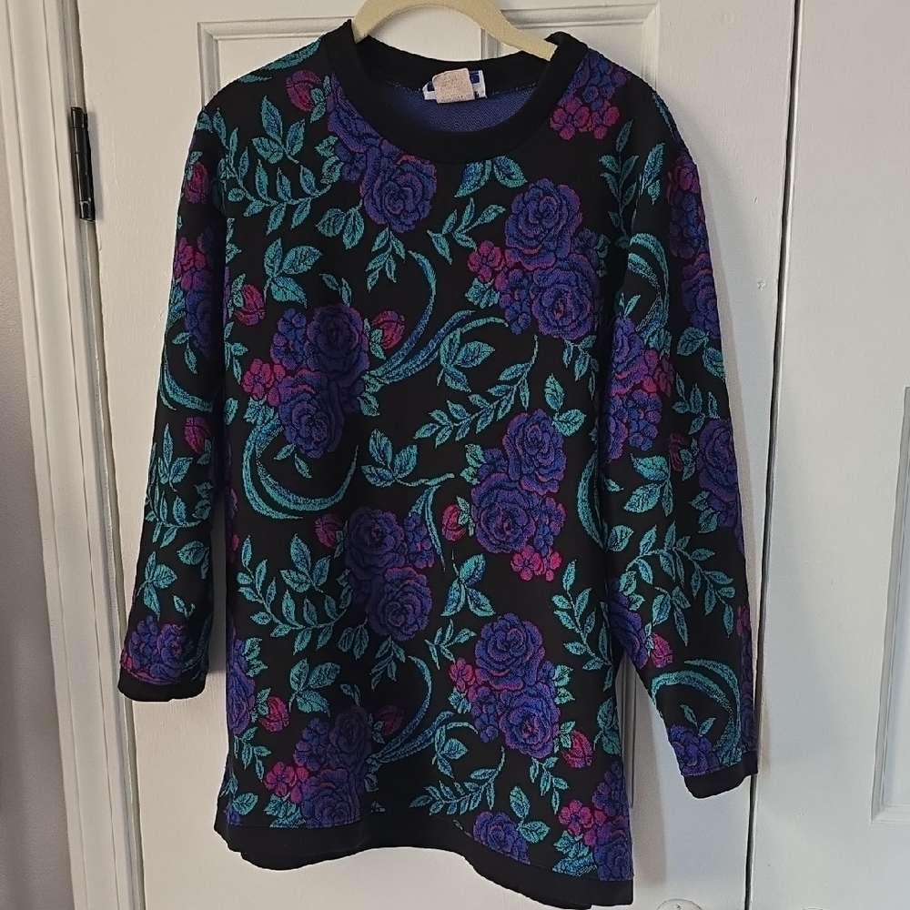 Floral Patterned Women's Sweater Cardigan